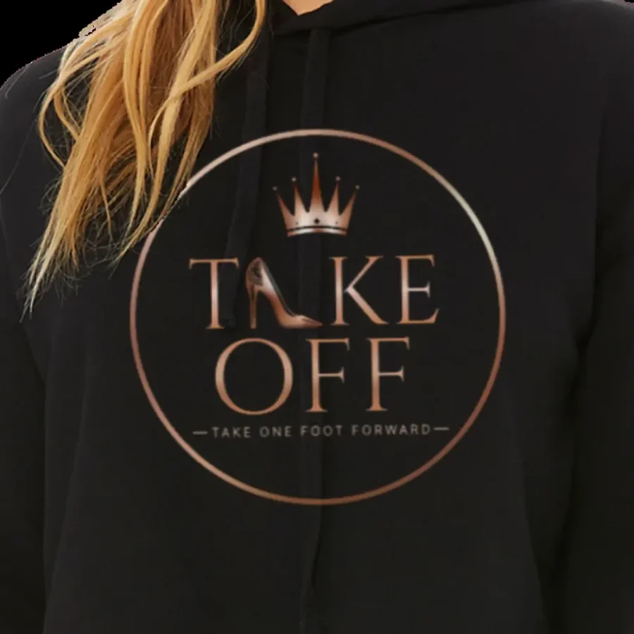 Signature Cropped Hoodie, Onyx